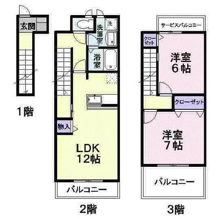 さくらヶ丘Ｃ棟の物件間取画像